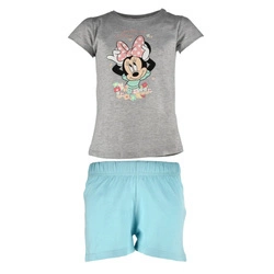 Piżama dla dziewczynki z krótkim rękawem Myszka Minnie Grey
